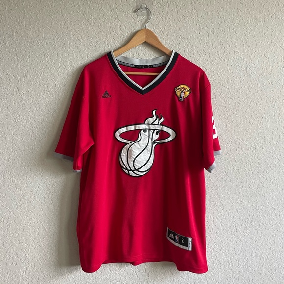Adidas NBA Miami Heat #43 Ray Allen Stitched Short Sleeve Jersey RARE Men’s L - Picture 1 of 15
